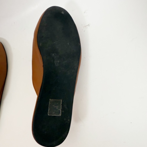 J. Crew Brown Leather Slip On Mules Size 7 - Picture 8 of 8
